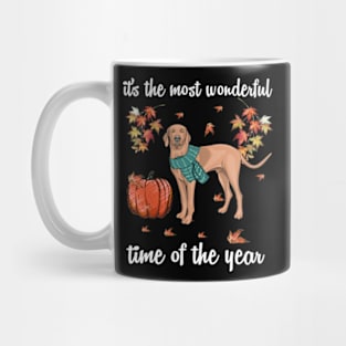 Vizsla Dog Autumn Fall Most Wonderful Time Maple Gift Mug